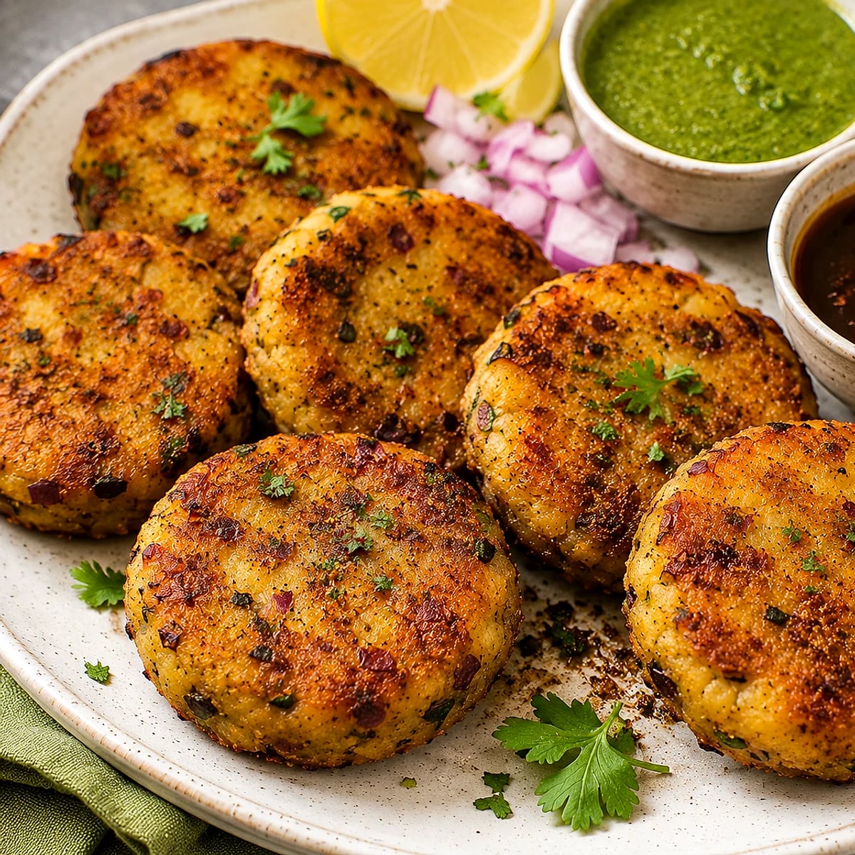 Air Fryer Aloo Tikki (Vegan, Gluten-Free)