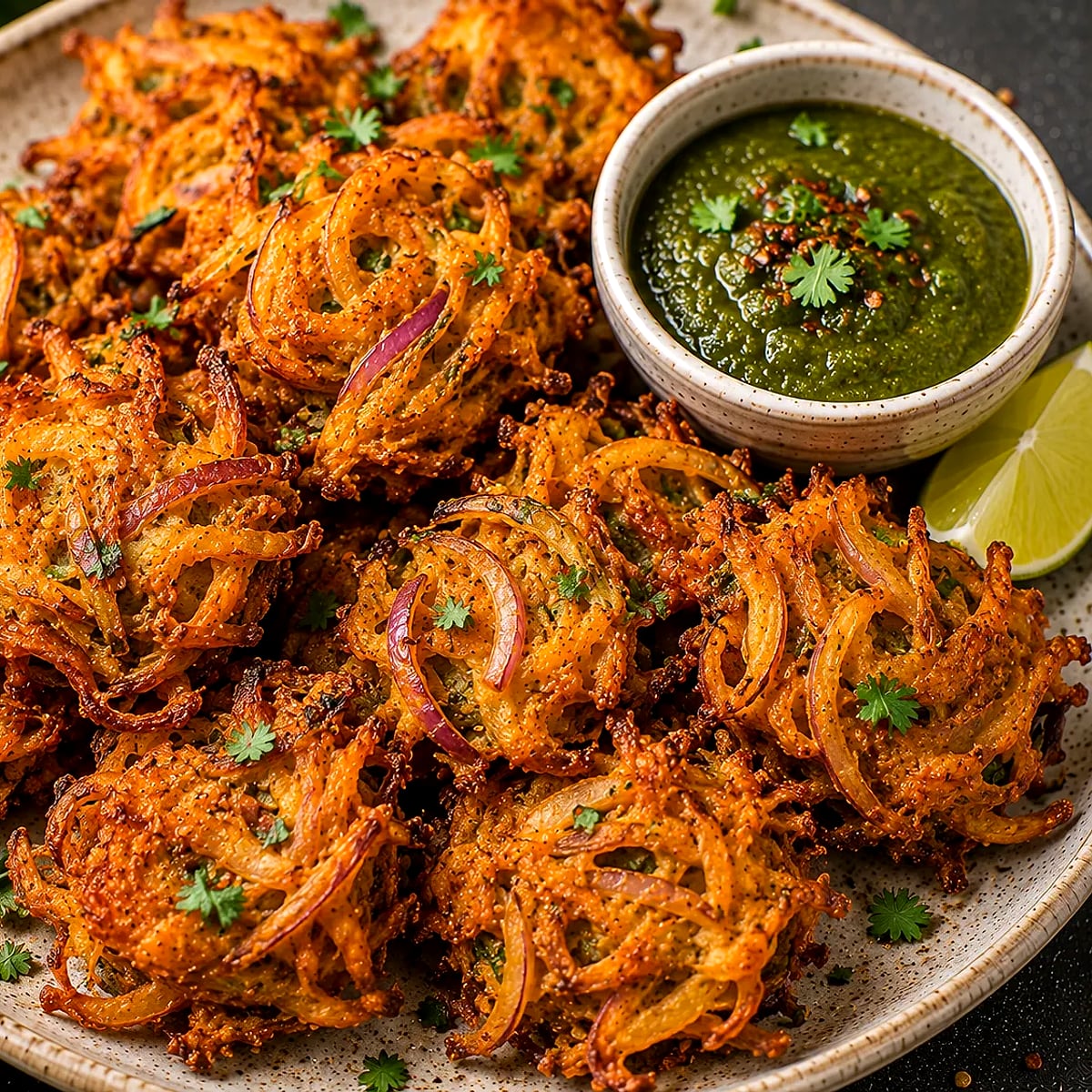 Air Fryer Onion Pakora (Vegan, Gluten-Free)